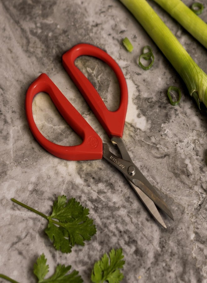 Joyce Chen Kitchen Shears 2-Pack - Includes 8-inch Deluxe and 6-inch Original Unlimited Kitchen Scissors, Dark Navy and Red Handles - Image 5