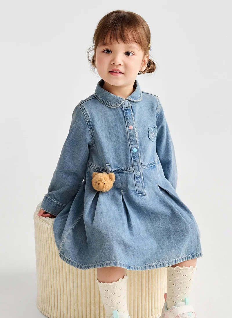 Balabala Girl Toddler Denim one-piece dress