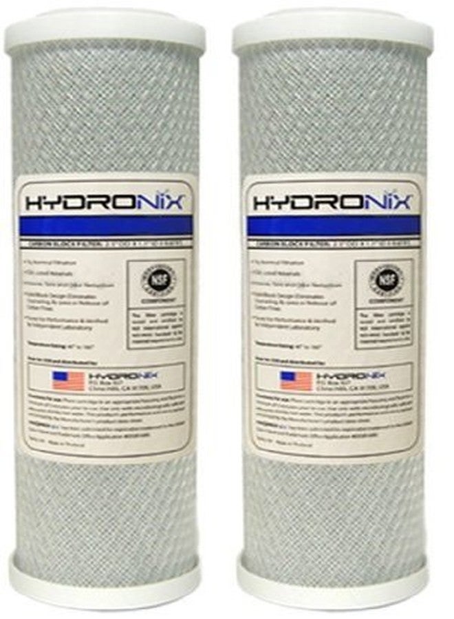 فلتر كتلة الكربون Hydronix CB-25-1005 NSF، قطر خارجي 2.5 بوصة × طول 9 7/8 بوصة، 5 ميكرون (عبوة من قطعتين)
