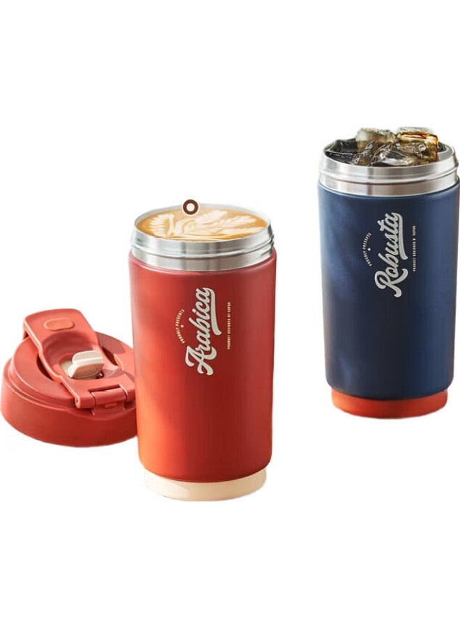SUPOR كوب ماء قهوة محمول معزول بطبقة مزدوجة من السيراميك 450 مل باللون الأحمر الحديث KC45KR10 - Image 3