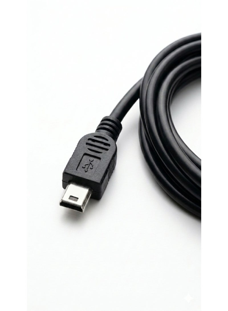 بلاتينيوم كابل شحن ونقل بيانات عالي السرعة، كابل USB AM/Mini5P بطول 1.5 متر - سلك مزامنة بيانات متين للكاميرات الرقمية، ومشغلات MP3، وأجهزة GPS، ومحركات الأقراص الصلبة الخارجية، وملحقات الكمبيوتر واللابتوب - Image 4