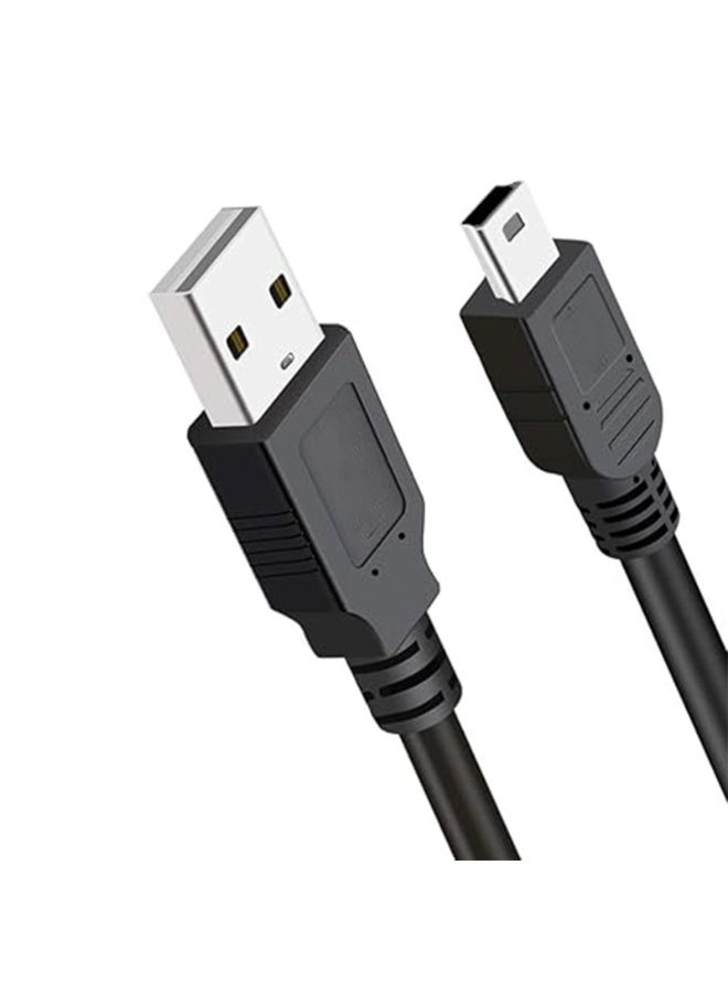 بلاتينيوم كابل شحن ونقل بيانات عالي السرعة، كابل USB AM/Mini5P بطول 1.5 متر - سلك مزامنة بيانات متين للكاميرات الرقمية، ومشغلات MP3، وأجهزة GPS، ومحركات الأقراص الصلبة الخارجية، وملحقات الكمبيوتر واللابتوب - Image 2