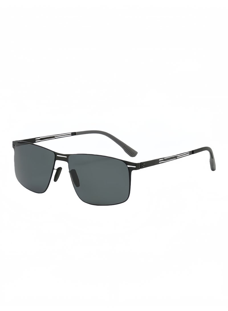 classic men's sunglasses, UV400 protective polarized sunglasses, suitable for outdoor beach travel, camping, driving, and sun protection - Image 1