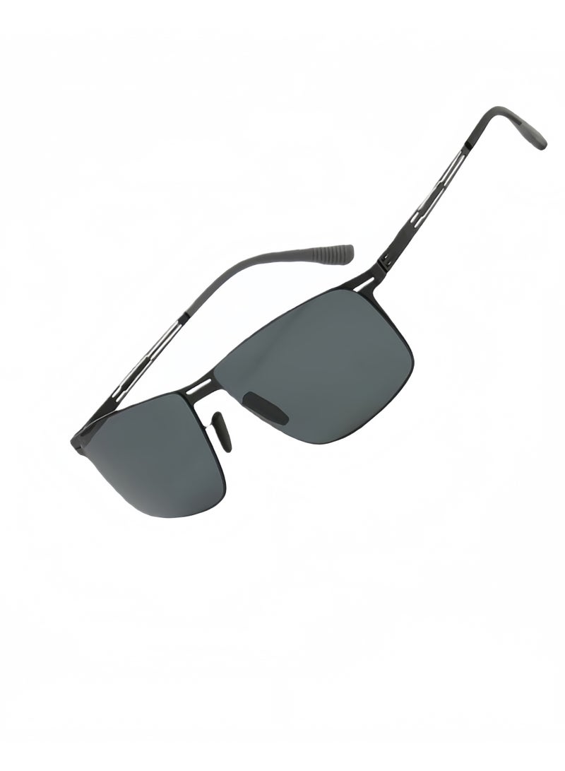 classic men's sunglasses, UV400 protective polarized sunglasses, suitable for outdoor beach travel, camping, driving, and sun protection - Image 3
