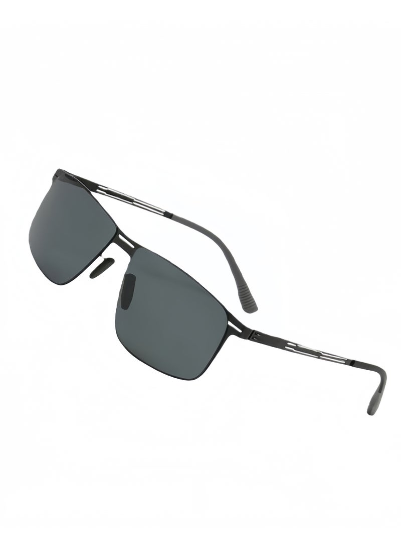 classic men's sunglasses, UV400 protective polarized sunglasses, suitable for outdoor beach travel, camping, driving, and sun protection - Image 2