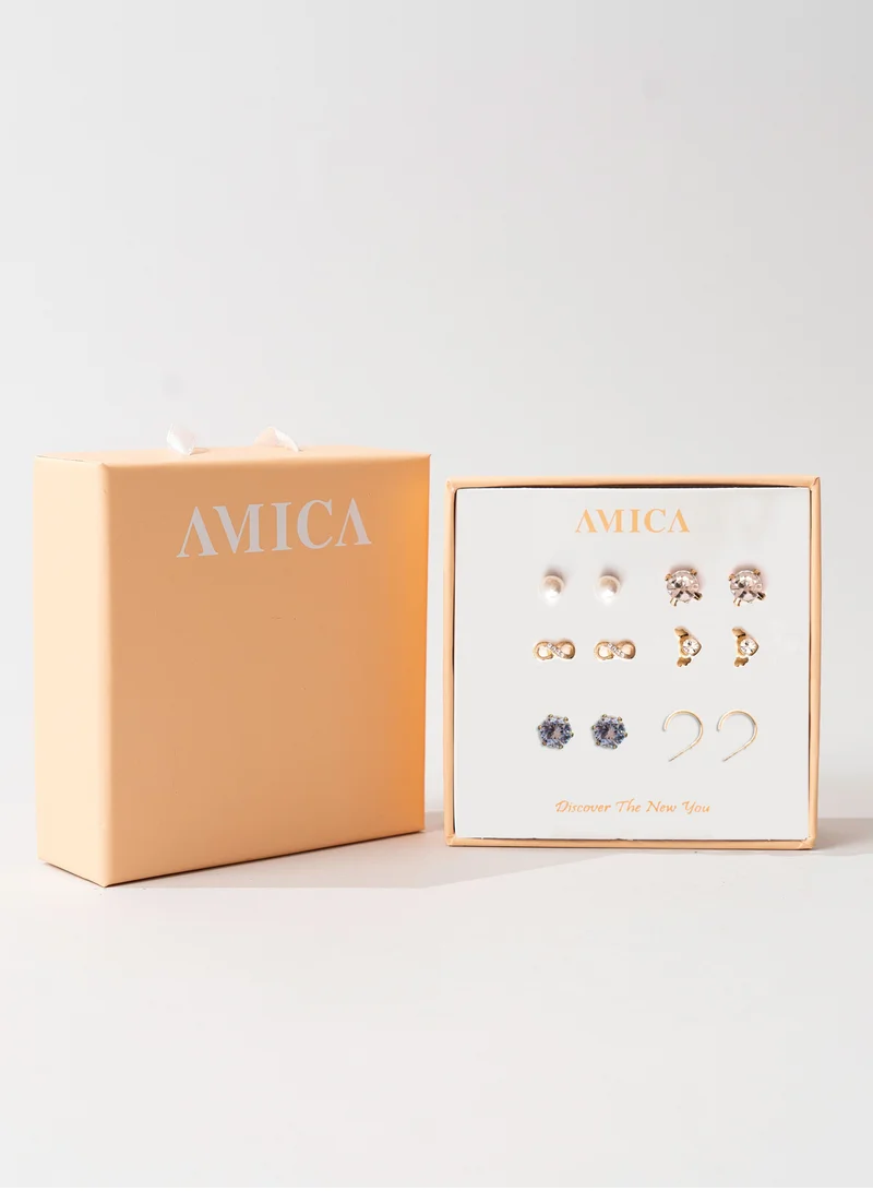 AMICA Pack of 6 Earrings