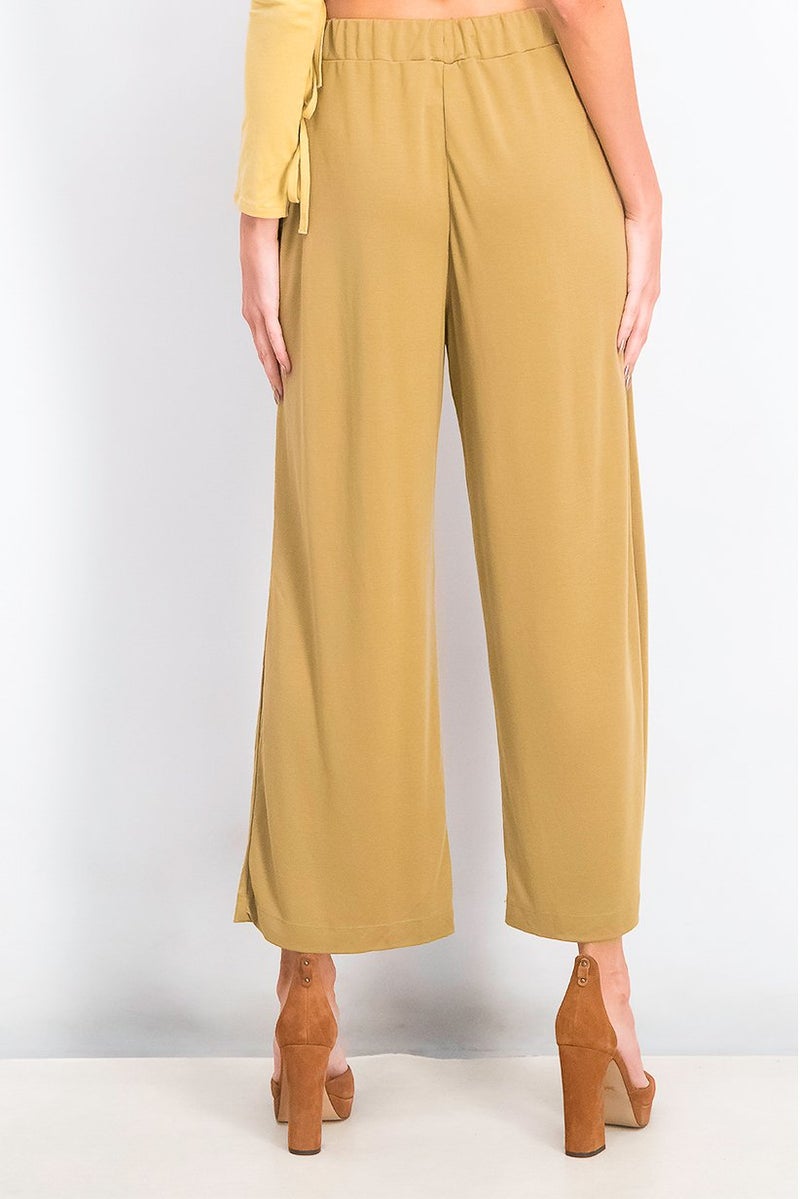 ESPRIT Women Regular Fit Drawstring Plain Pants, Brown - Image 4