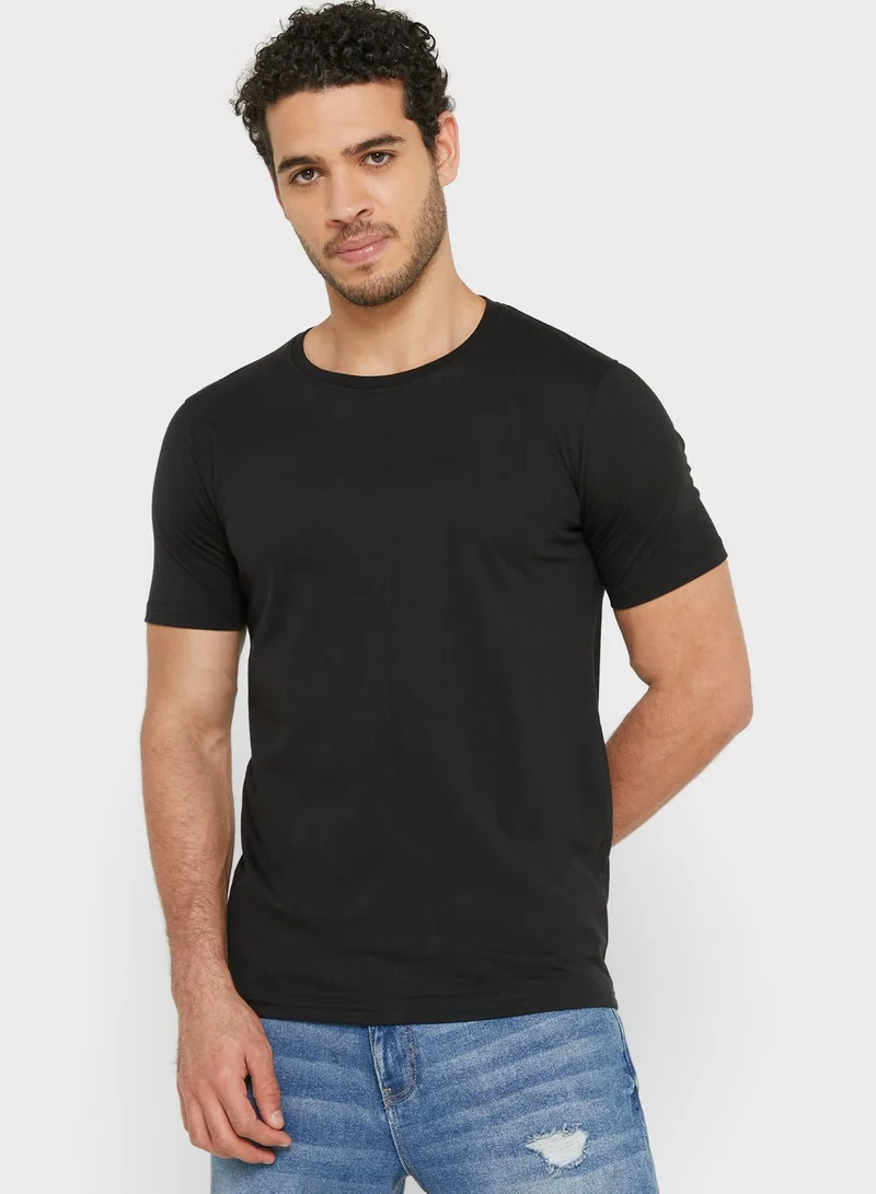 Seventy Five Basics  3 Pack Essential Crew Neck T-Shirts for Men | Best Price UAE
