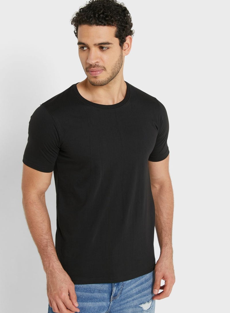 Seventy Five Basics 3 Pack Essential Crew Neck T-Shirts - Image 2