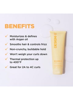 Design.ME BOUNCE.ME Curl Balm by DESIGNME | Curl Cream for Curly Hair with Nourishing Argan Oil | Wave, Coil, and Curl Defining Cream | Sulfate Free and Paraben Free Curling Cream for Curly Hair, (8.5 Fl Oz)  - Image 2