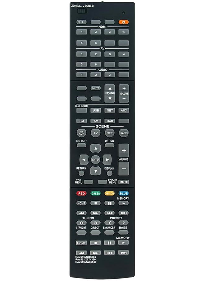 erorex - Replaced Remote Control Rav551 Rav546 Rav556 Fit For Yamaha Home Audio Av Receiver Rx A660Bl Rx A670 Rx A660 Rx A550 Rx S601D Rx S601 - Image 1