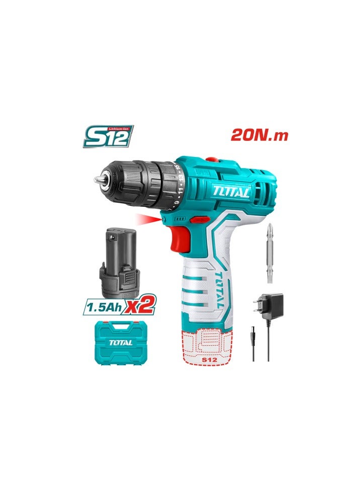 توتال شنيور بطاريه 12 فولت 2 بطاريه صغريە (جديد) - TDLI12208 - Total