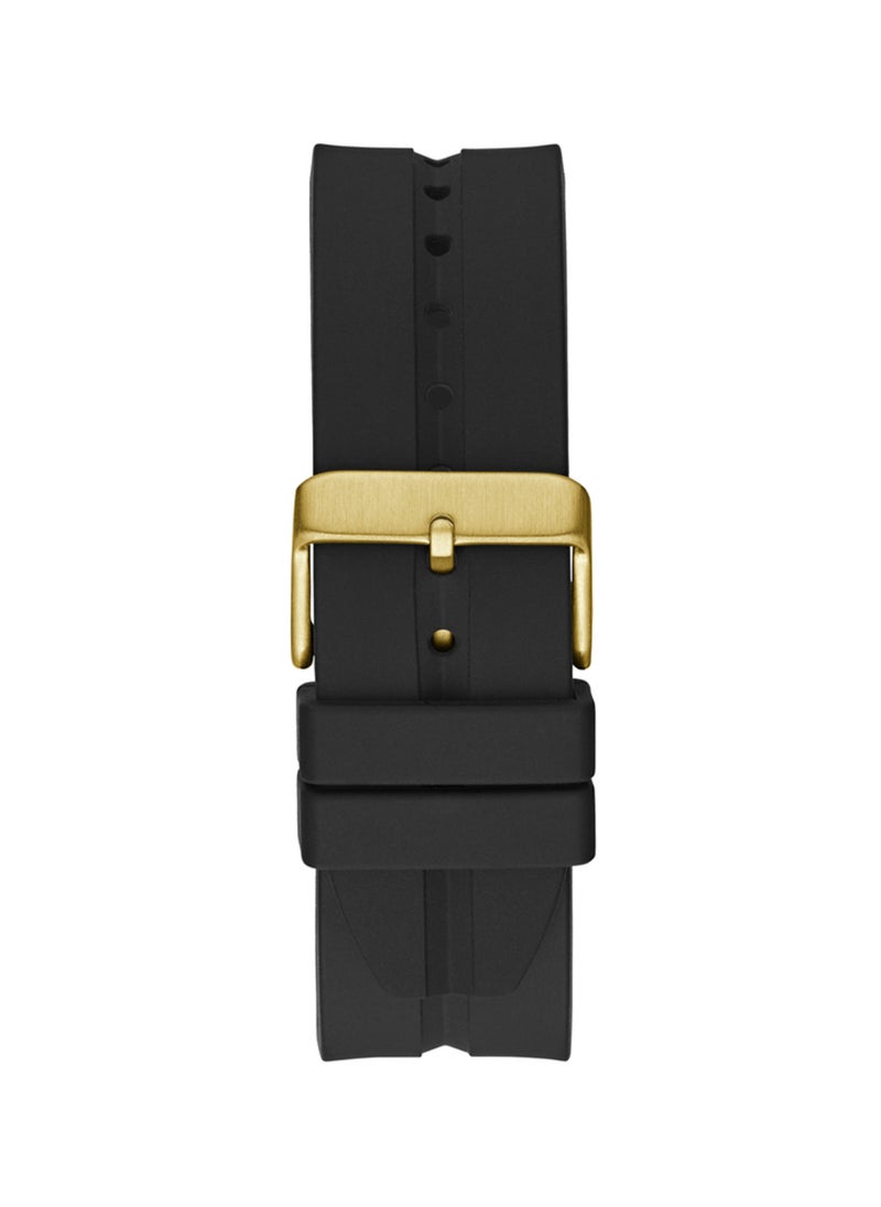 GUESS ساعة رجال متعددة الوظائف باللون الأسود والذهبي - GW0637G2  - Image 4