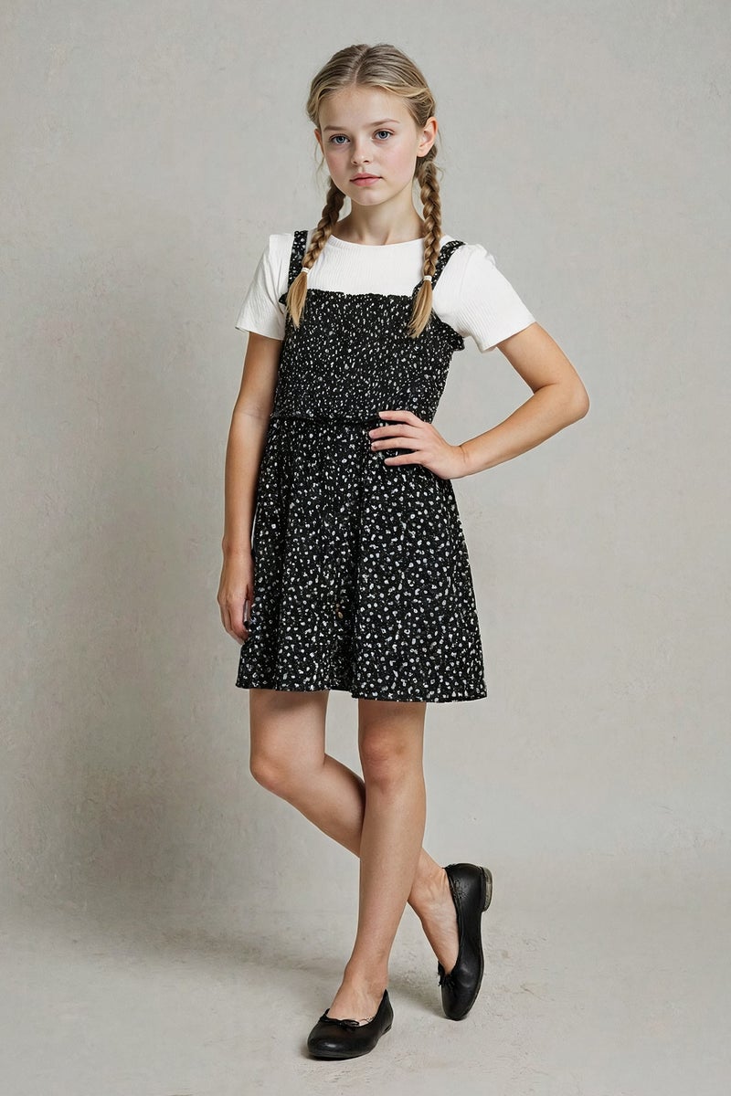 ديفاكتو فستان محبوك بدون أكمام بقصة عادية للبنات - Image 1