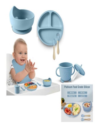 Silicone Baby Feeding Set, Baby Feeding Supplies Set (Blue) - pzsku/Z3ABEB942F2CE84B9945EZ/45/_/1733769921/2c6da58d-f674-411e-8479-bcf21ed665fa