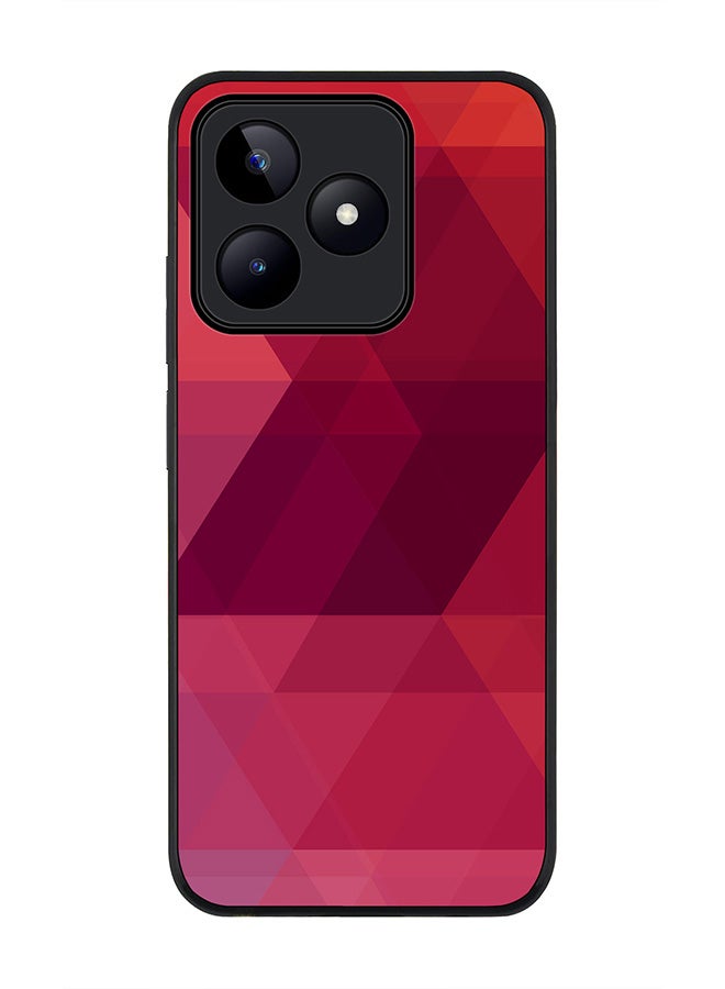 Stylizedd حافظة حواف سوداء متينة لهاتف Realme C51 / Realme Note 50 4G، حافظة رفيعة مرنة مضادة للصدمات من TPU جل رقيق - ثلاث توتات - Image 1