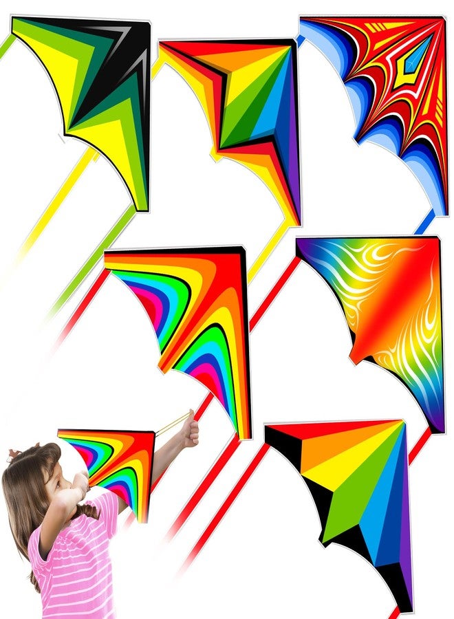 Hymaz 6 Pcs Mini Kites for Kids Ages 3-5 4-8 8-12, Finger Launcher Kite Easy to Fly Yard Beach Outdoor Toys, Kids Kites Bulk Glider Kite for Boys Girls Birthday Party Favors Gift - Image 1