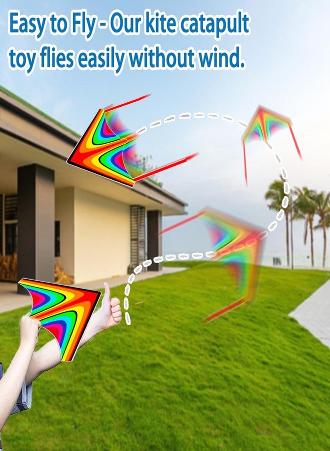 Hymaz 6 Pcs Mini Kites for Kids Ages 3-5 4-8 8-12, Finger Launcher Kite Easy to Fly Yard Beach Outdoor Toys, Kids Kites Bulk Glider Kite for Boys Girls Birthday Party Favors Gift - Image 2