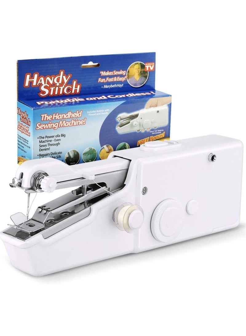 ELTRAZONE Handy Stitch Mini Sewing Machine Portable Handheld Beginner Sewing Products Handy Stitching Device - Image 1