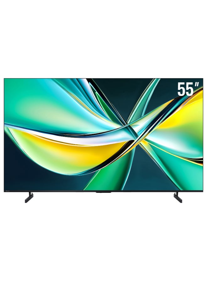 هايسنس تلفاز ذكي 55 بوصة 4K UHD QLED بتقنية النقاط الكمومية، Dolby Vision Atmos، مع مضخم صوت مدمج، 60 هرتز، موديل 2025، ضمان لمدة سنتين - Image 2