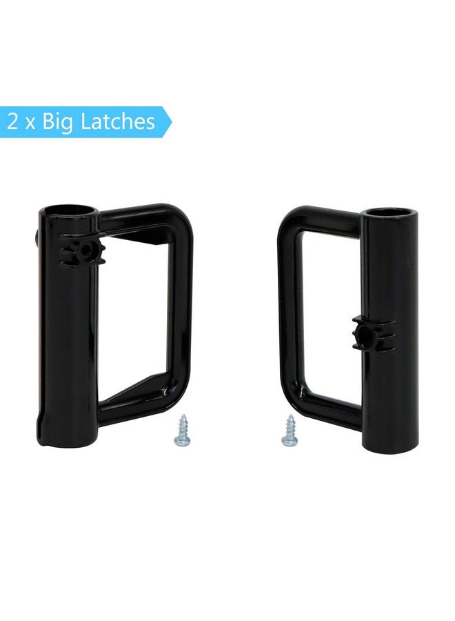KISKIZ Retractable Baby Gate Replacement Parts (Black) Hardware Full Set Wall Mounting Accessories with Brackets Anchors and Screws - Image 2