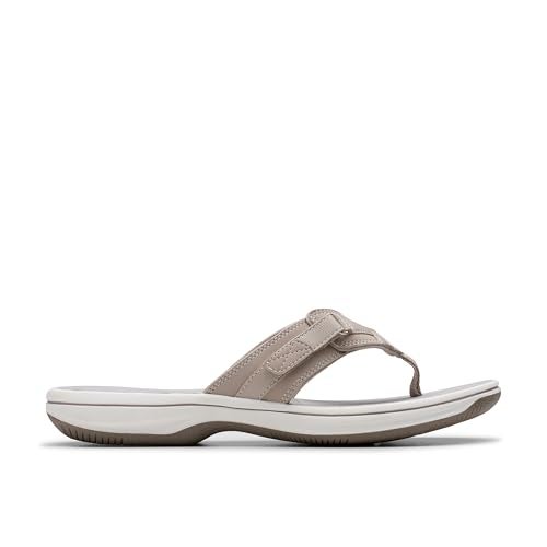Clarks Women's Breeze Sea Flip-Flop, Light Taupe Synthetic, 8 - Image 2
