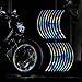TOMALL 18pcs Lengthen 1619 Reflective Wheel Rim Stripe Decal for Motorcycle Wheels Car Cycling Bike Bicycle Night Safety Decoration Stripe Universal Reflective Sticker for Car Gradient - Image 2