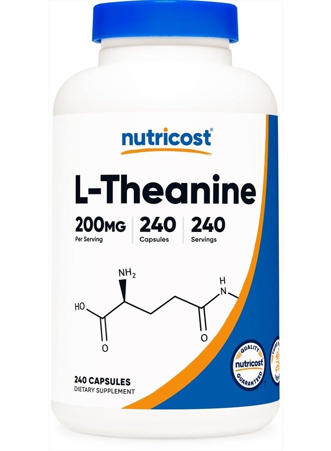 Nutricost Ltheanine 200 Mg 240 Capsules Double Strength  - Image 1