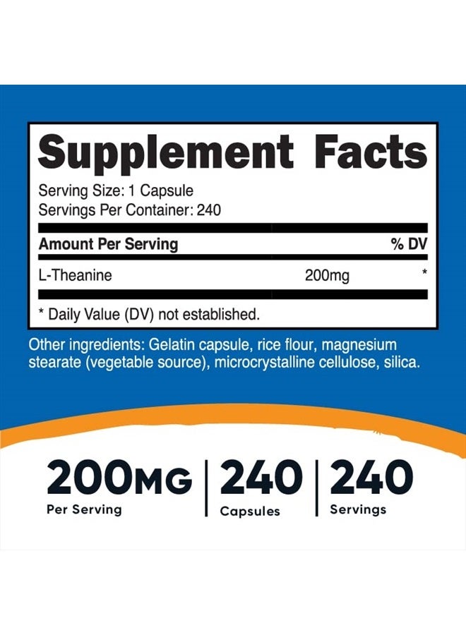 Nutricost Ltheanine 200 Mg 240 Capsules Double Strength  - Image 2