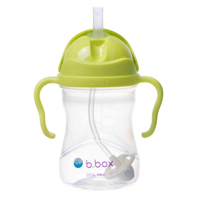 b.box Sippy Cup with Weighted Straw. Drink from any Angle, Leak Proof, Spill Proof, Easy Grip. BPA Free, Dishwasher Safe. For Babies 6m+ to Toddlers (Pineapple, 8oz) - Image 1