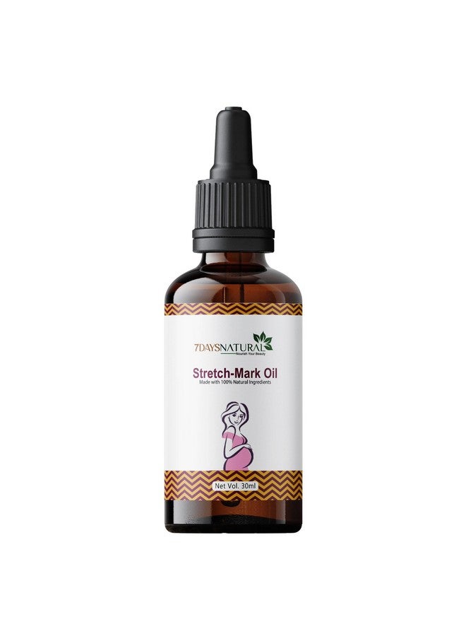 7 Days 7DAYSNATURAL Stretch Mark Oil for Pregnancy | Boosts Elasticity & Fades Stretch Marks | Coconut Oil Blended with 9 Botanical Oils(30 Ml) - Image 1