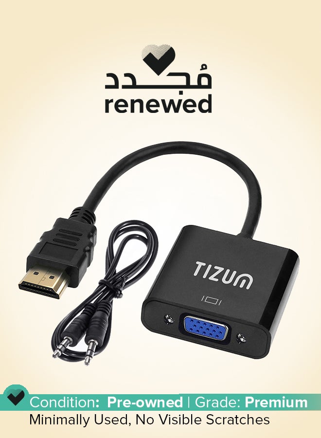 Tizum Renewed - Hdmi to Vga/Av Adapter Cable 1080P for Projector, Computer, Laptop, Tv, Projectors & Tv with Aux Cable - Image 1