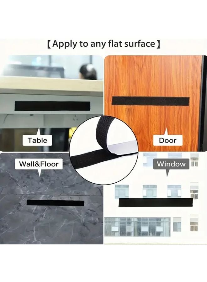 Black Double Sided Adhesive Tape 2 Rolls Strong Sticky Fastening For Home Office - Image 4