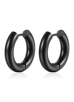 نيبمينينت Style Titanium Steel Earrings Simple Fashion Unisex Gold Round Ring Between Stainless 