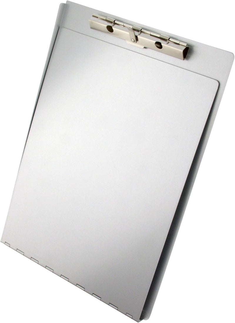 Saunders Aluminum Clipboard with Writing Plate, 0.5" Clip Capacity for 8.5 x 11 Sheets, Silver - Image 3