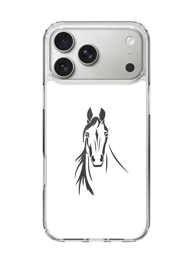 Classic Clear MagSafe Case for iPhone 17 Pro Max , Hybrid Soft Case Flexible Edges Anti Drop TPU PC Gel Thin Transparent Cover [ Designed for iPhone 17 Pro Max ] - Arabian Stallion
