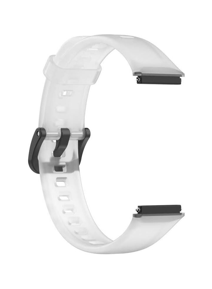 بديل حزام الساعة المصنوع من مادة TPU الناعمة لسوار السيليكون Huawei Band 7 (شفاف) - Image 2