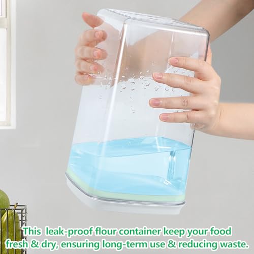 TBMAXS Airtight Flour Rice Storage Container with Pop-up Lid - 4.2 Qt Crystal-Clear Plastic Spaghetti Container, Tall and Slim Food Storage Bin Fit for Kitchen Pantry Organization - Image 5