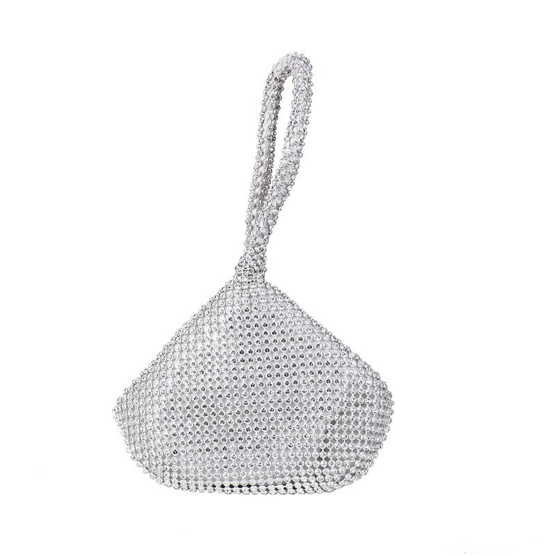 Rhinestone Embellished Handmade Evening Clutch with Top Handle for Women - Image 5