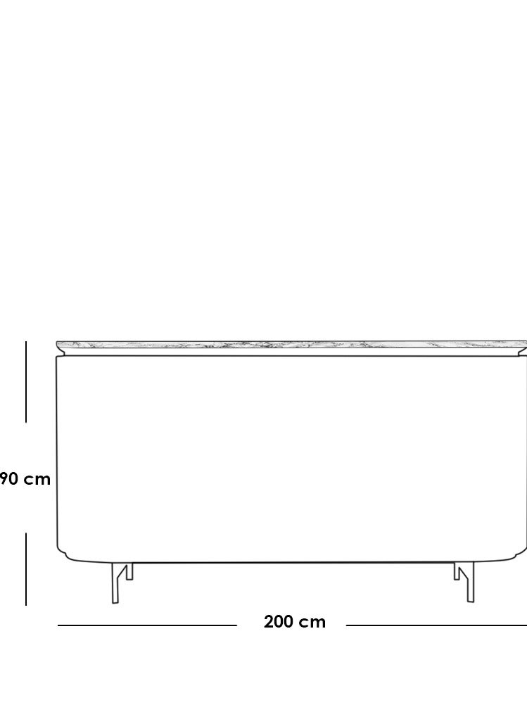 Generic Entrance table 90 x 40 x 200 cm - grey  - Image 2
