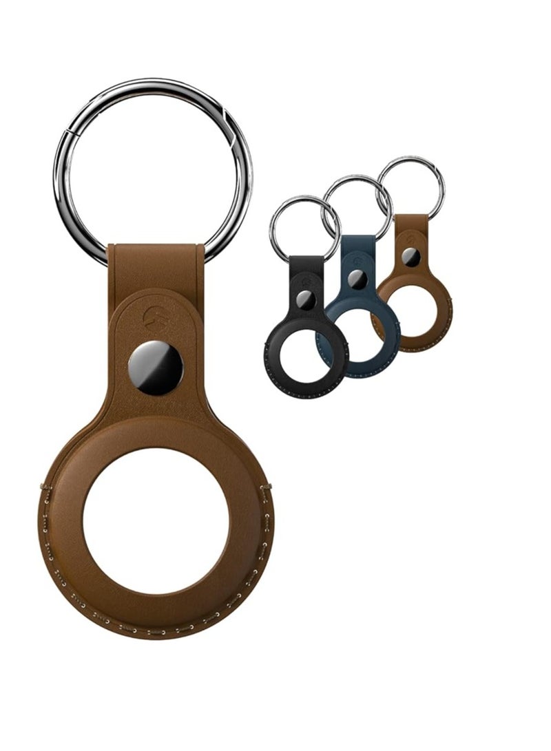 Switcheasy Wrap (Leather) For Airtag - Saddle Brown - Image 1