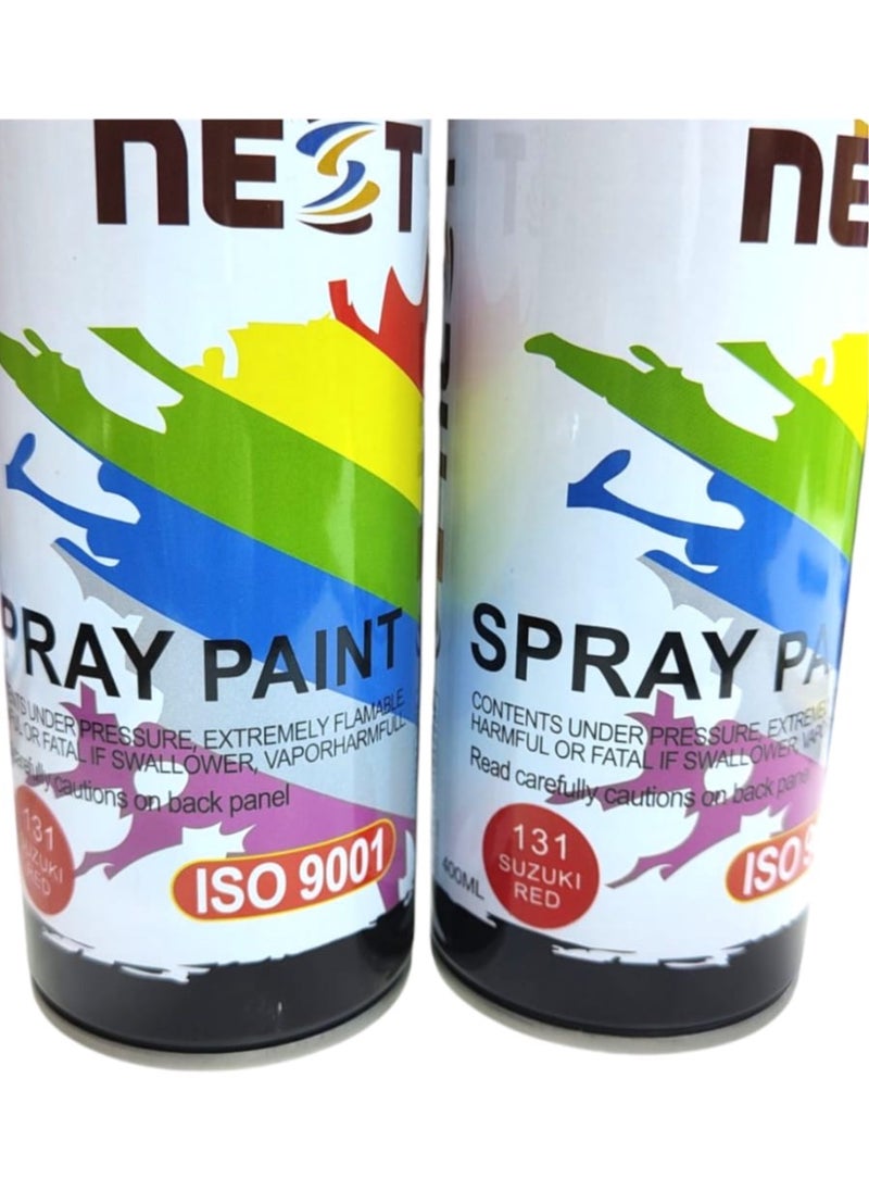 Nest - "NEST RED Spray Paint - 400ml, Multipurpose, Fast Drying, High Gloss Finish - Image 1