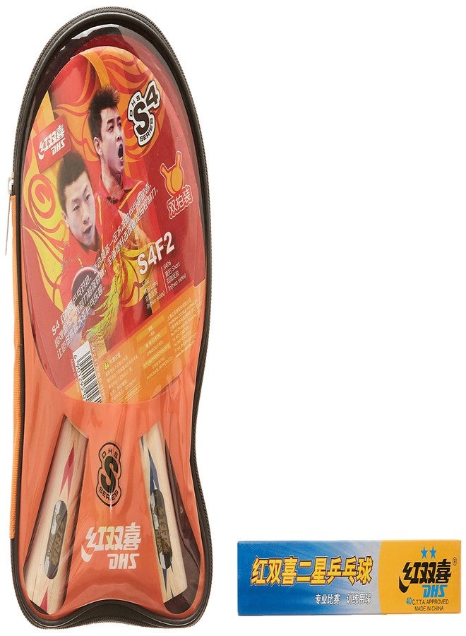 DHS TT BAT S-S4F2 DHS with TT Ball DHS 40MM 2 Star Orange (6 Pcs Box) (Black/Blue) TT NET410 - Image 3