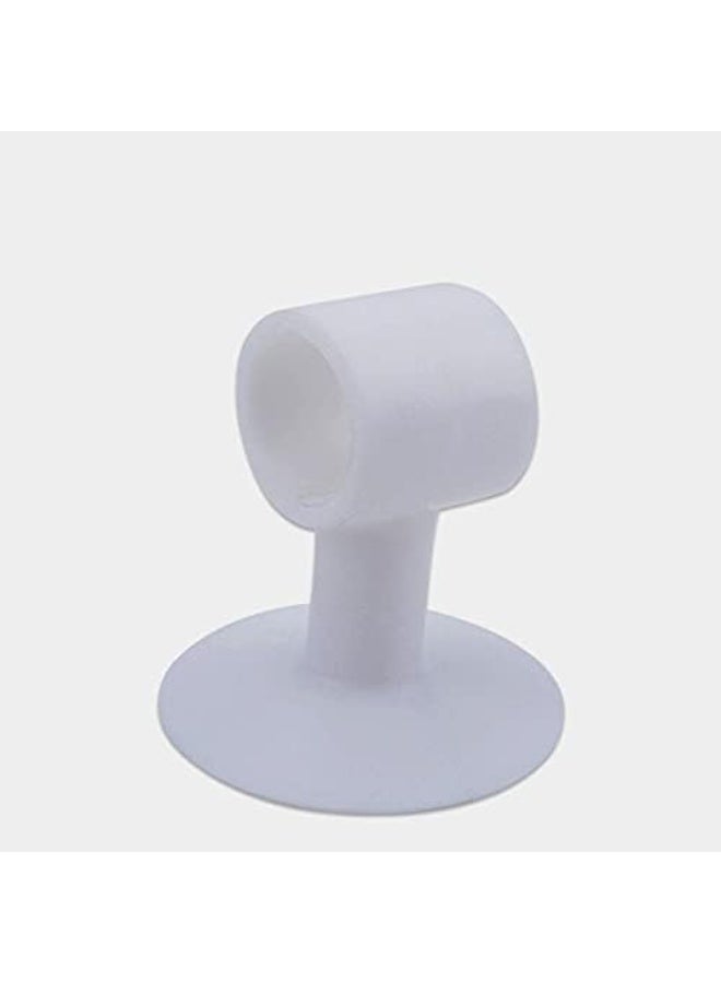 5pcs Household Anti-collision Silicone Doorknob Wall Mute Crash Pad Door Cabinet Door Handle Silencer Cushion Door Stopper (White) - Image 1