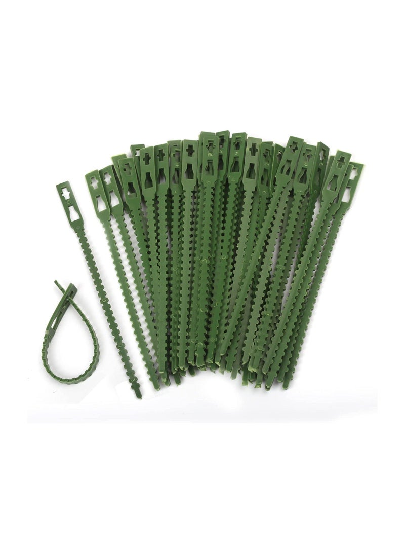 نيبمينينت 200PCS Adjustable Garden Ties, 5-Inch Plant Twist Ties Flexible Cable Zip Support Secure Vine Multi-Use Plastic for Gardening (Green)  - Image 1