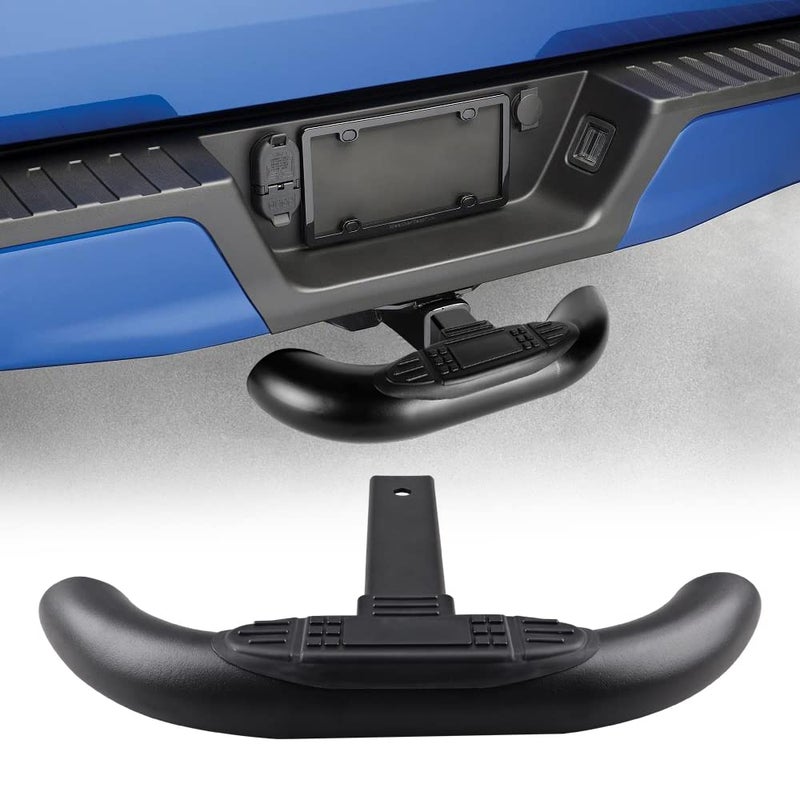 GLOBLED Hitch Step for 2 Inch Hitch Receiver Towing Bar Bumper Step Rear End Guard Protector for Pickup Truck SUV