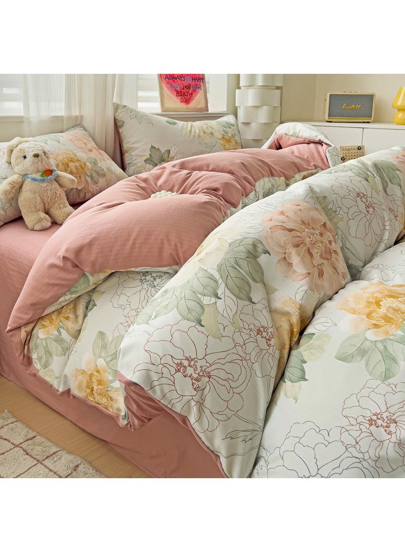 Bluejw Pure Cotton Washable Bed Sheet And Duvet Cover Bed Linen Set  - Image 1