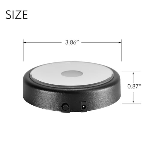 IFOLAINA LED Light Base Multicolor Round Display Stand for Crystal Art Lighted Base for 3D Glass Led Display Base Pedestal Plate Décor - Image 2