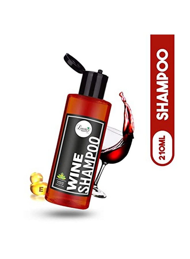 LUSTER Wine Shampoo For Dry And Frizzy Hair | Best Shampoo For Hair Growth | Wine Shampoo For Women & Men | Made With Natural Ingredients (Sulphate & Paraben Free) Pack Of 4 210 Ml Each - Image 3