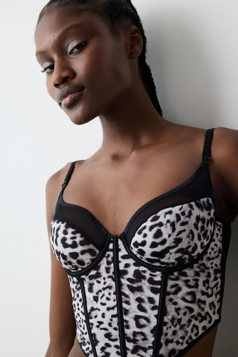 بنتي PENTI Leopard Corset Bustier